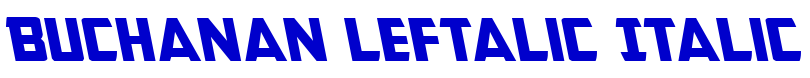 Buchanan Leftalic Italic шрифт